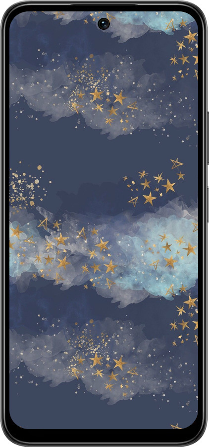 Силіконовий чехол Ніч золоті зірки для Infinix Smart 10 PLus - 5421u-4108 изображение 