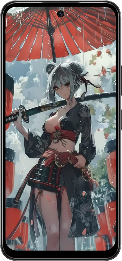 Силиконовый чехол Гейша-воин для Infinix Smart 10 PLus - 6124u-4108 изображение 