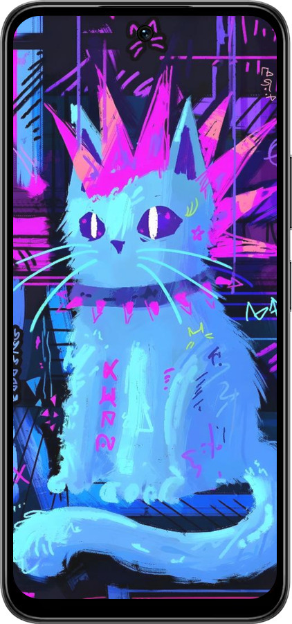 Силиконовый чехол Кот панк для Infinix Smart 10 PLus - 6311u-4108 изображение 