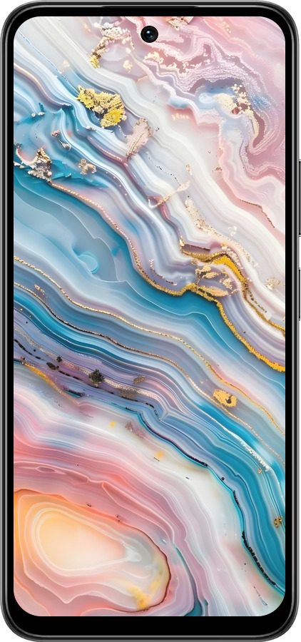 Силиконовый чехол Мрамор красивый для Infinix Smart 10 PLus - 6376u-4108 изображение 