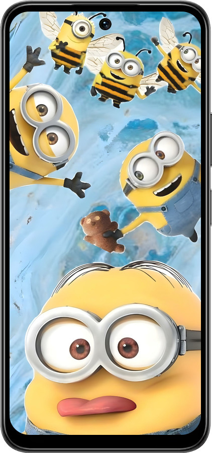 Силиконовый чехол Миньоны для Infinix Smart 10 PLus - 6386u-4108 изображение 