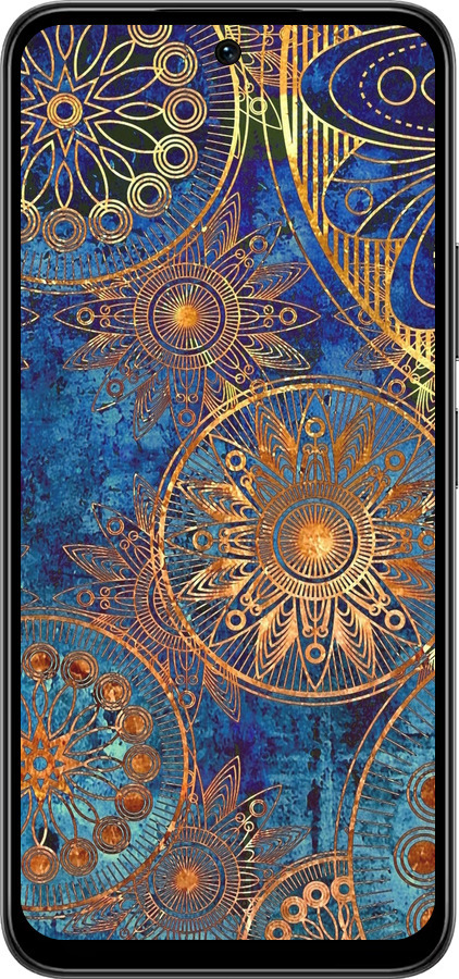 Силиконовый чехол Золотой узор для Infinix Smart 10 PLus - 678u-4108 изображение 