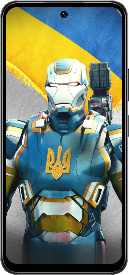 Силиконовый чехол Украинский киборг для Infinix Smart 10 PLus - 980u-4108 изображение 