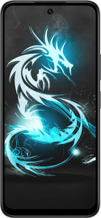 Силиконовый чехол Бело-голубой огненный дракон для Infinix Smart 10 - 113u-4104 изображение 