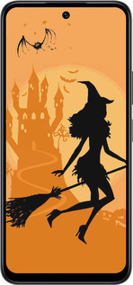 Силиконовый чехол Ведьма на метле для Infinix Smart 10 - 1184u-4104 изображение 