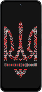 Силиконовый чехол Герб - вышиванка на черном фоне для Infinix Smart 10 - 1196u-4104 изображение 