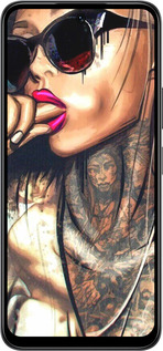 Силиконовый чехол Девушка в тату для Infinix Smart 10 - 4001u-4104 изображение 