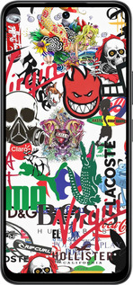 Силиконовый чехол Many different logos для Infinix Smart 10 - 4022u-4104 изображение 