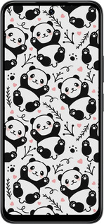 Силиконовый чехол Панды для Infinix Smart 10 - 4318u-4104 изображение 