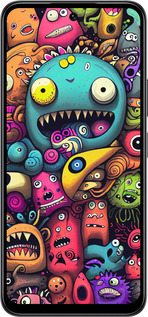 Силиконовый чехол Cмешные монстры для Infinix Smart 10 - 5549u-4104 изображение 
