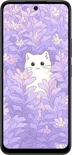 Силиконовый чехол Котик в цветах для Infinix Smart 10 - 6390u-4104 изображение 