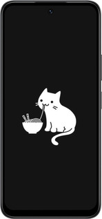 Силиконовый чехол С милым котом на черном фоне для Infinix Smart 10 - 6528u-4104 изображение 