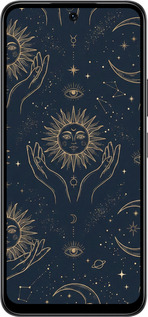 Силиконовый чехол Celestial Harmony: Sun & Moon Gold Mystic Pattern для Infinix Smart 10 - 6778u-4104 изображение 