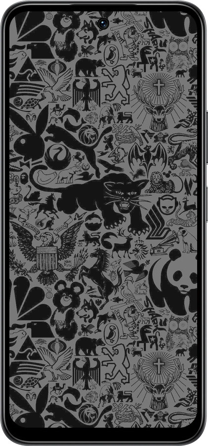 Силиконовый чехол Чёрно-серый стикер бомбинг для Infinix Smart 10 - 2432u-4104 изображение 