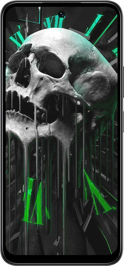 Силиконовый чехол Череп-часы для Infinix Smart 10 - 4100u-4104 изображение 