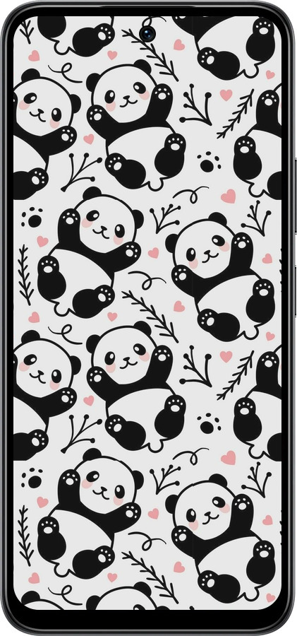 Силиконовый чехол Панды для Infinix Smart 10 - 4318u-4104 изображение 