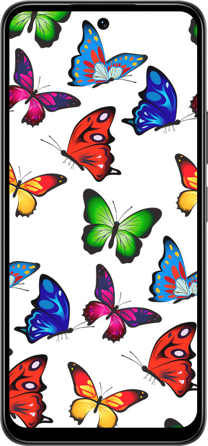 Силиконовый чехол Красочные мотыльки для Infinix Smart 10 - 4761u-4104 изображение 