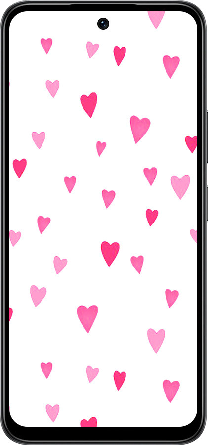 Силиконовый чехол Сердечки 2 для Infinix Smart 10 - 4763u-4104 изображение 