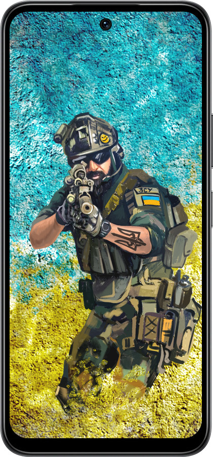 Силіконовий чехол Воїн ЗСУ для Infinix Smart 10 - 5311u-4104 изображение 