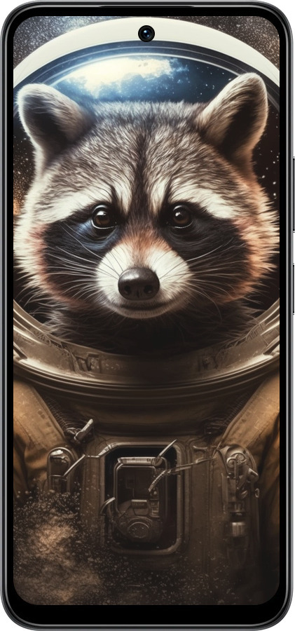 Силиконовый чехол Raccoon austronaut для Infinix Smart 10 - 5581u-4104 изображение 