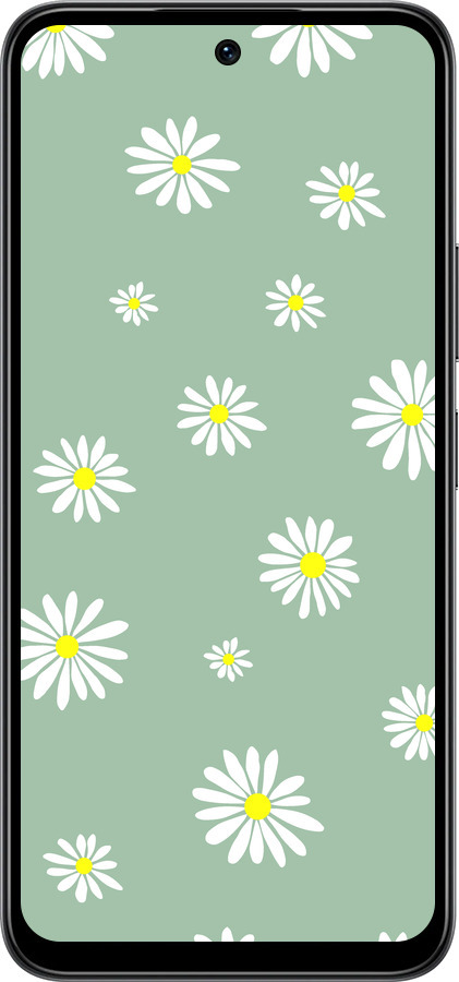 Силиконовый чехол Ромашки v4 для Infinix Smart 10 - 5603u-4104 изображение 