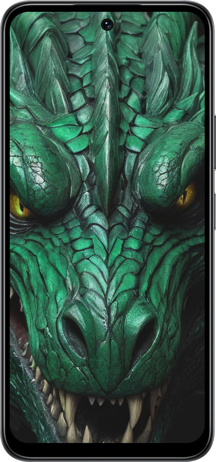 Силиконовый чехол Зелёный дракон v2 для Infinix Smart 10 - 5817u-4104 изображение 