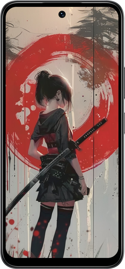 Силиконовый чехол Сумерки воина: Танец с катаной для Infinix Smart 10 - 6123u-4104 изображение 