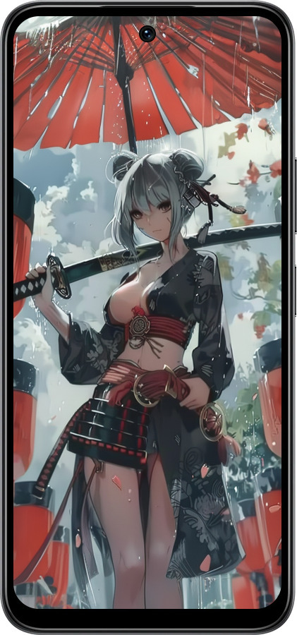 Силиконовый чехол Гейша-воин для Infinix Smart 10 - 6124u-4104 изображение 