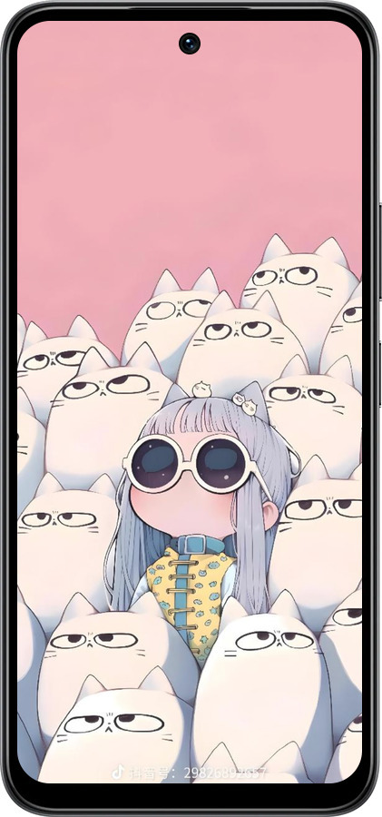 Силиконовый чехол Малышка с котами для Infinix Smart 10 - 6295u-4104 изображение 