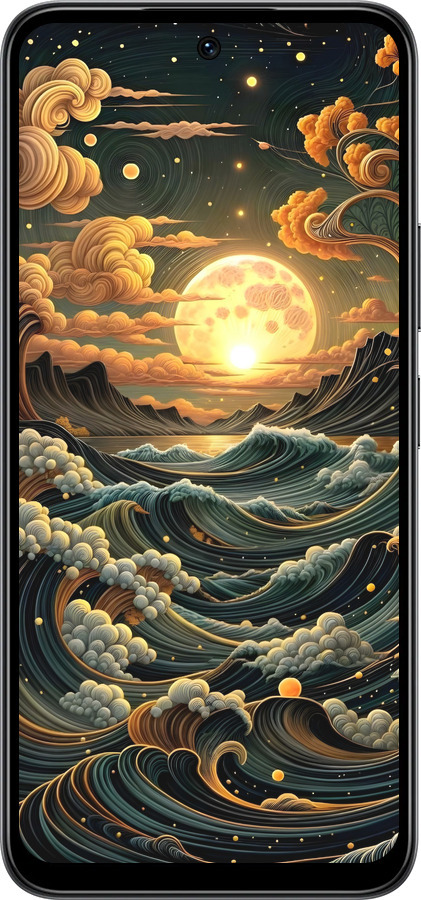 Силиконовый чехол Арт волны для Infinix Smart 10 - 6332u-4104 изображение 