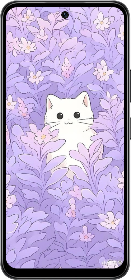 Силиконовый чехол Котик в цветах для Infinix Smart 10 - 6390u-4104 изображение 