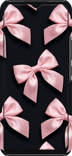 3D пластиковый матовый чехол Coquette Ribbons Dark Coquette для Infinix Smart 6 - 6767m-2758 изображение 