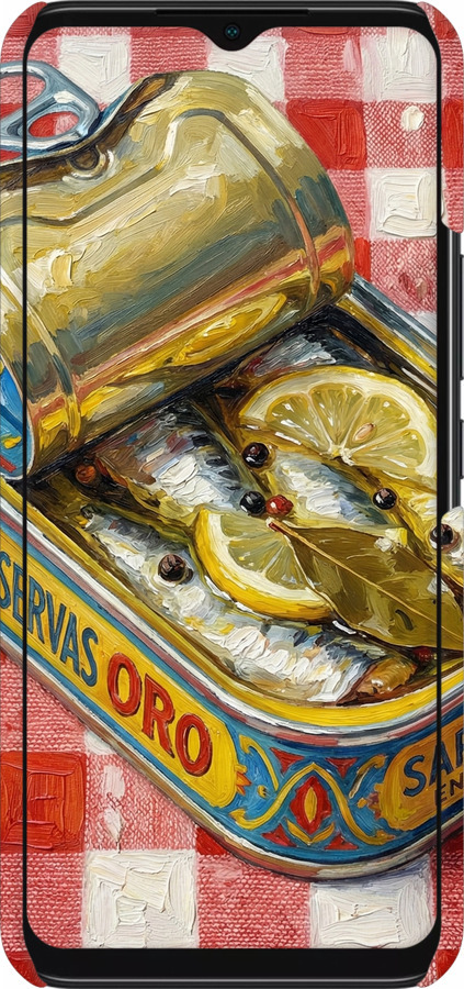 3D пластиковый матовый чехол Vintage Sardine Tin Phone для Infinix Smart 6 - 6772m-2758 изображение 