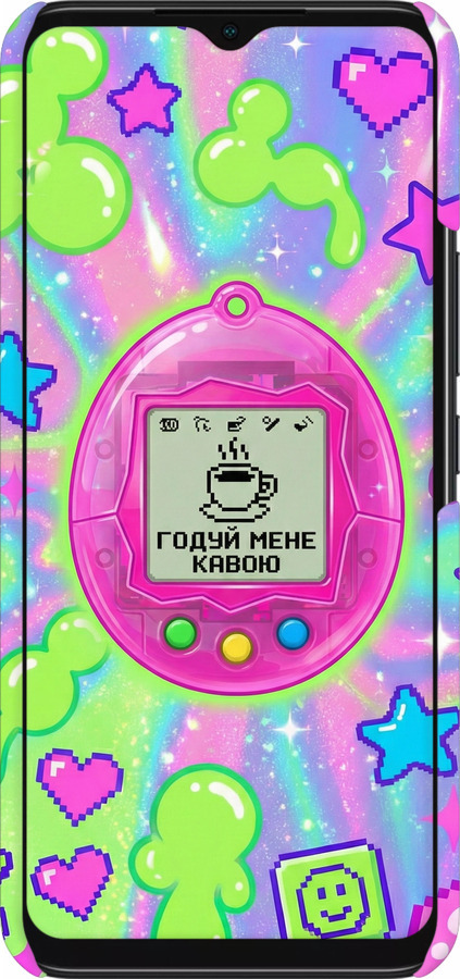 3D пластиковый матовый чехол Y2K Aesthetic Retro Pet: Годуй мене кавою для Infinix Smart 6 - 6784m-2758 изображение 