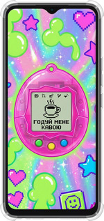 Силикон с усиленными углами чехол Y2K Aesthetic Retro Pet: Годуй мене кавою для Infinix Smart 6 - 6784sp-2758 изображение 
