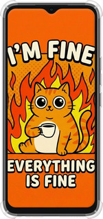 Силикон с усиленными углами чехол Funny Cat для Infinix Smart 6 - 6786sp-2758 изображение 