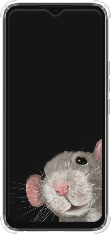 Силіконовий протиударний с посиленими кутами чехол The Peeking Rat для Infinix Smart 6 - 6442sp-2758 изображение 