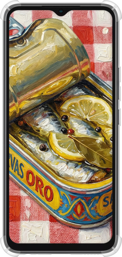 Силикон с усиленными углами чехол Vintage Sardine Tin Phone для Infinix Smart 6 - 6772sp-2758 изображение 