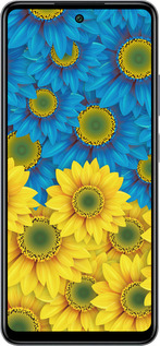 Силиконовый чехол Жёлто-голубые цветы для Infinix Smart 8 Plus - 1048u-3677 изображение 