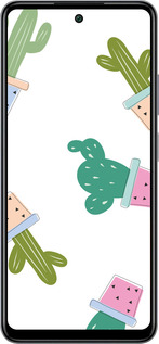 Силиконовый чехол Кактусы в горшочках для Infinix Smart 8 Plus - 3968u-3677 изображение 