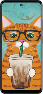 Силиконовый чехол Зеленоглазый кот в очках для Infinix Smart 8 Plus - 4054u-3677 изображение 