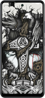 Силиконовый чехол Тату Викинг для Infinix Smart 8 Plus - 4098u-3677 изображение 