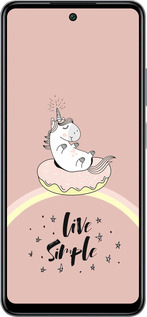 Силиконовый чехол Единорожка в пончике для Infinix Smart 8 Plus - 4282u-3677 изображение 