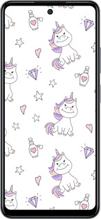 Силиконовый чехол Единорожка v2 для Infinix Smart 8 Plus - 4703u-3677 изображение 
