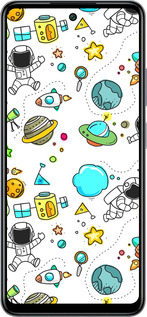 Силіконовий чехол Космос для Infinix Smart 8 Plus - 4735u-3677 изображение 