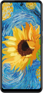 Силиконовый чехол Цветы желто-голубые для Infinix Smart 8 Plus - 5308u-3677 изображение 