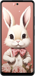 Силиконовый чехол Зайчик для Infinix Smart 8 Plus - 5669u-3677 изображение 