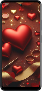 Силиконовый чехол Сердечки v3 для Infinix Smart 8 Plus - 5833u-3677 изображение 