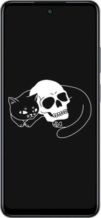 Силиконовый чехол С изображением кота и черепа для Infinix Smart 8 Plus - 6491u-3677 изображение 