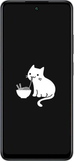 Силиконовый чехол С милым котом на черном фоне для Infinix Smart 8 Plus - 6528u-3677 изображение 